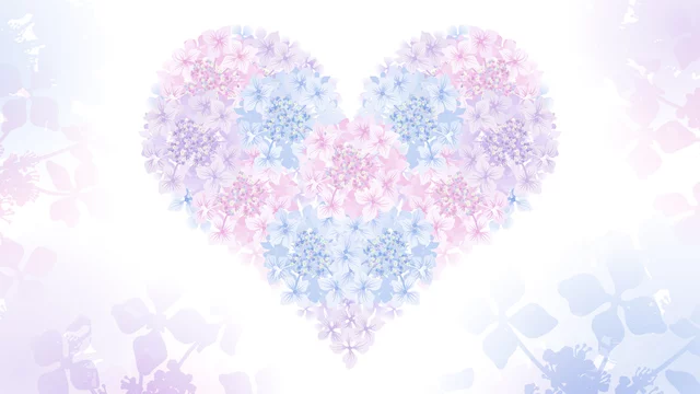 Heart Shape Hydrangea Wallpaper 紫陽花ハート 壁紙 Stock Vector Adobe Stock