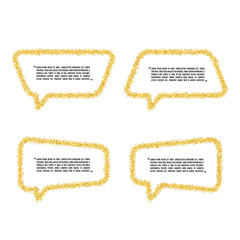 Golden sand speech bubble icon for text quote
