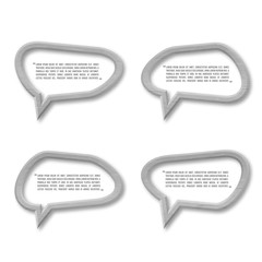 Metal plate speech bubble icon for text quote.