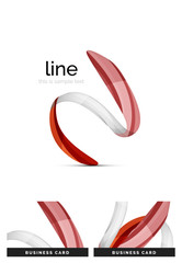 Swirl wavy ribbon, abstract concept