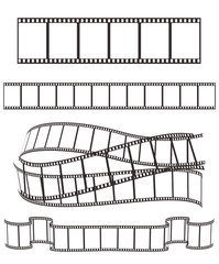 set of empty film strips on white for Your design. vector