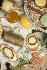 family gift easter egg honey-cakes, gingerbread, celebration spring photography