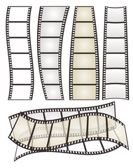 Fototapeta premium set of film strip with form variation on white for Your design