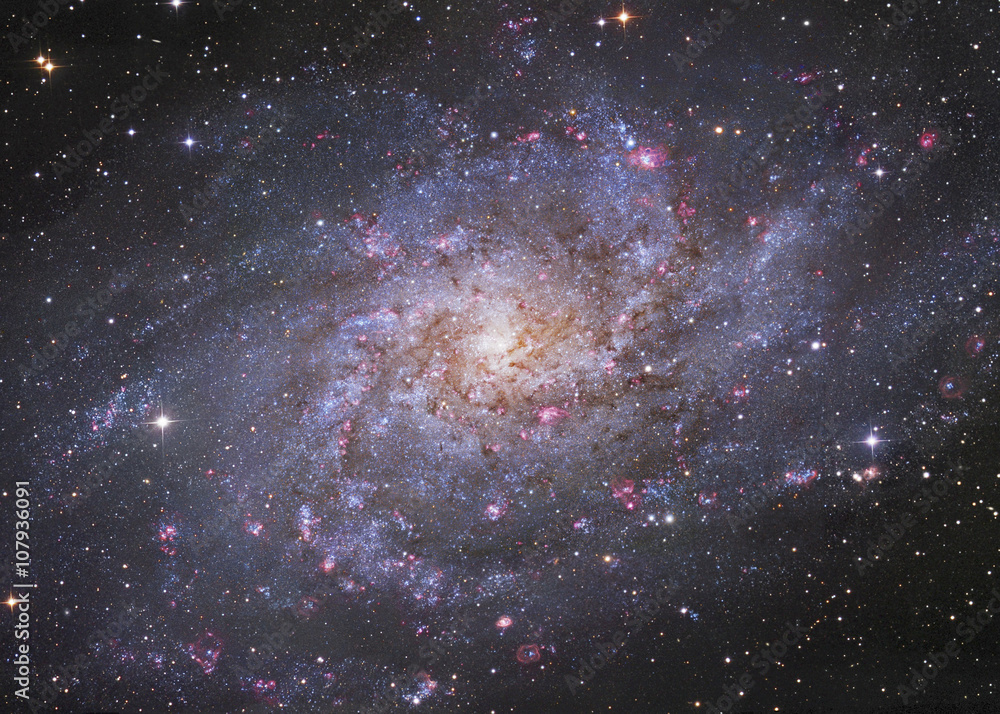 Wall mural galaxy in cosmic space