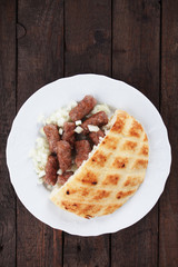 Cevapcici, bosnian minced meat kebab