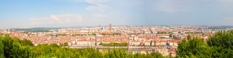 Fototapeta premium City scape of Lyon, France