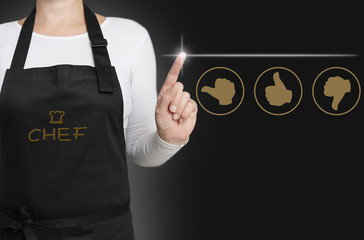 valuation touchscreen is operated by chef
