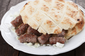 Cevapcici, bosnian minced meat kebab