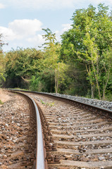 Fototapeta premium Blurred railway track