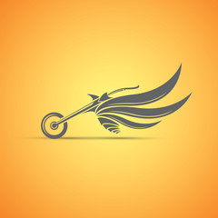 motorcycle label, badge. abstract motorcycle