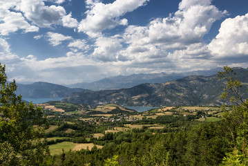 Fototapeta na wymiar Col-Saint-Jean (France), mountain landscape