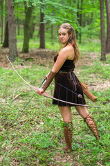 Young lady Elf with a long bow