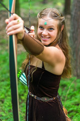 Young lady Elf with a long bow