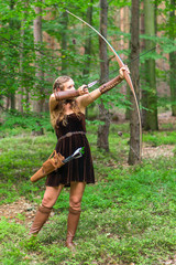 Young lady Elf with a long bow