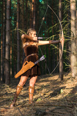Young lady Elf with a long bow