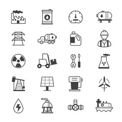 Oil and Industy Icons Line
