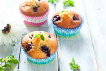 muffins with cherry