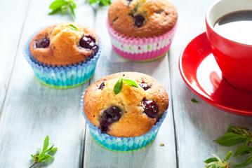 muffins with cherry