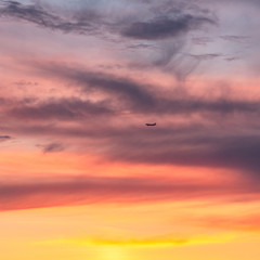 Sunset over Pacific Ocean, California