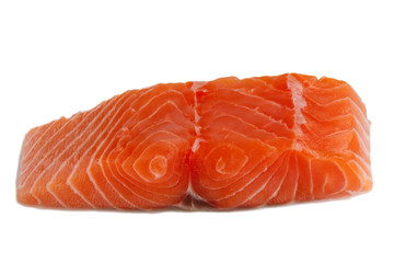 Slice of the fresh salmon