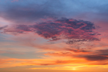 Sunset over Pacific Ocean, California