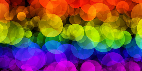 LGBT Flag With Gradient Circle Effect
