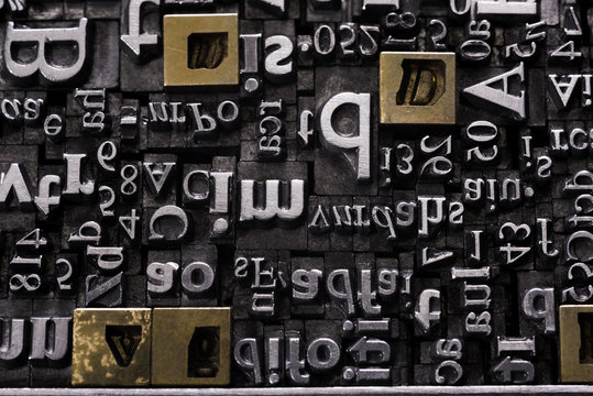 Metal Letterpress Types