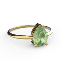 Wedding ring wiith diamond. 3D illustration