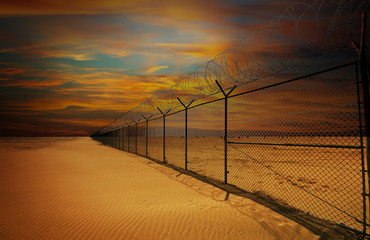 kuwait border fence