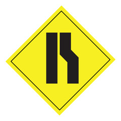 yellow traffic sign and symbols illustration