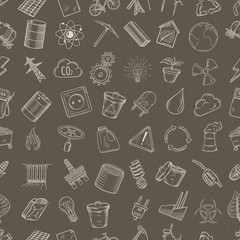 Ecology seamless pattern.