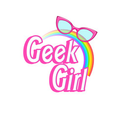 Pink text Logo - Background - Girly Illlustration - Quote on White background