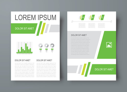 Infographic flyer brochure design template set