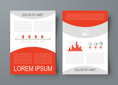 Infographic flyer brochure design template set