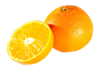 orange close up on white