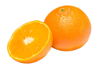 orange close up on white