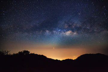 Obraz na płótnie Canvas Milky Way Galaxy at Doi Luang Chiang Dao high mountain in Chiang