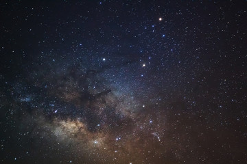 Fototapeta premium Close-up of Milky Way,Long exposure photograph, with grain