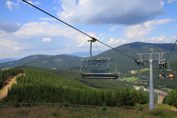 funicular in jeseniky mountains