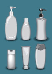 Vector plastic containers set design
