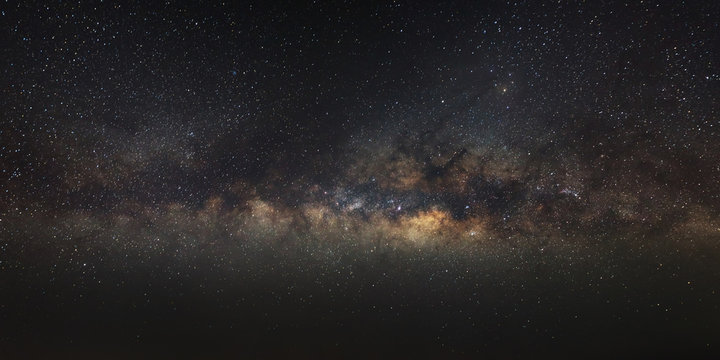 Milky Way galaxy, Long exposure photograph, with grain © sripfoto