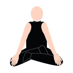 Bald man  meditation vector