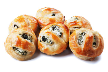 Puff pastry with spinac and cheese