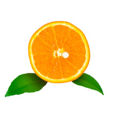 Orange fruit isolated on white background