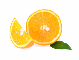 Orange fruit isolated on white background