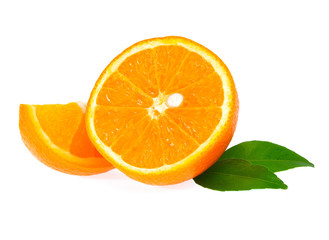 Orange fruit isolated on white background