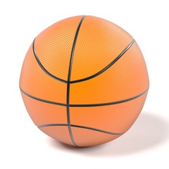 3d rendering of orange basketball