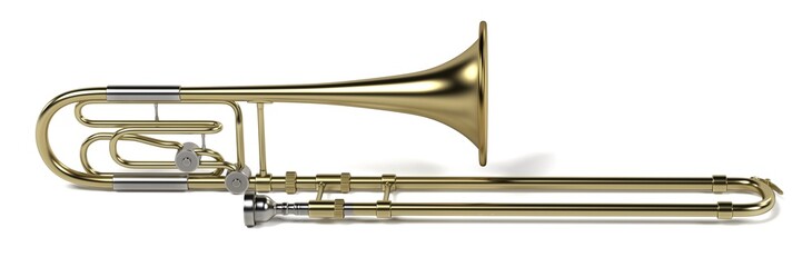 3d rendering of bass trombone