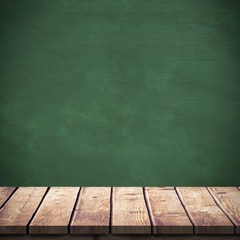 Composite image of wooden table