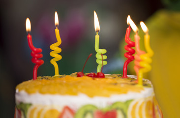 cake with candles